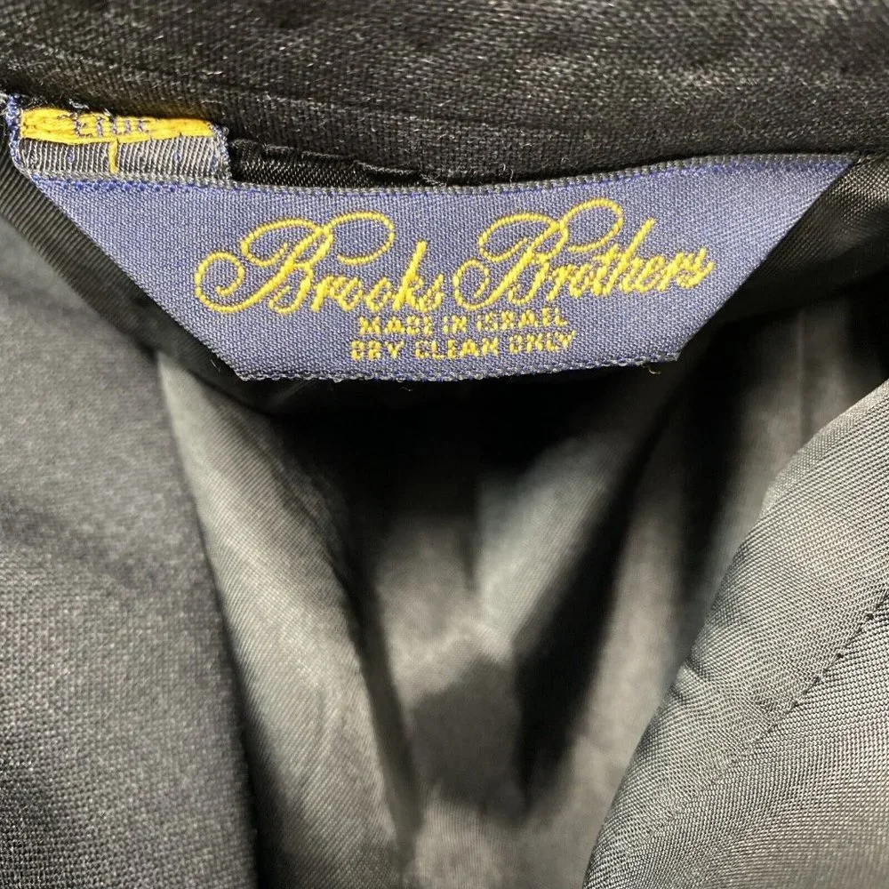 Brooks Brothers Brooksease Gray 3 Button Wool Jacket Blazer Sport Coat 43L